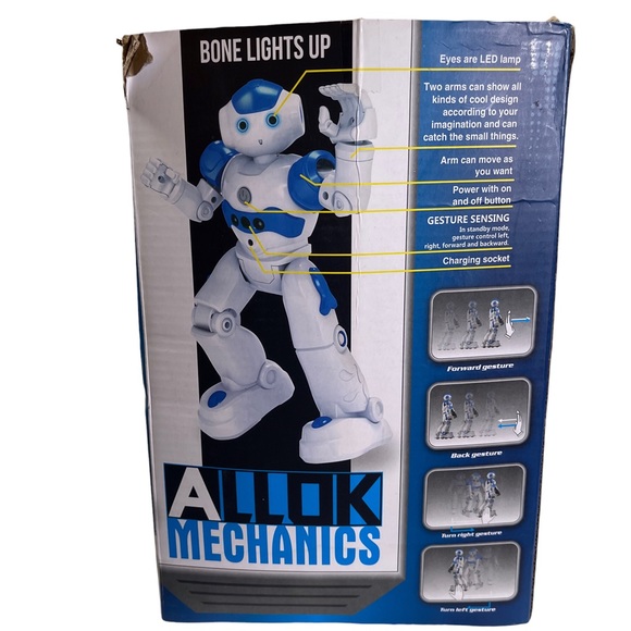 Two SAME WIN Allok Mechanics Motion Sensing & Remote Control Robots Red & White - Picture 5 of 15